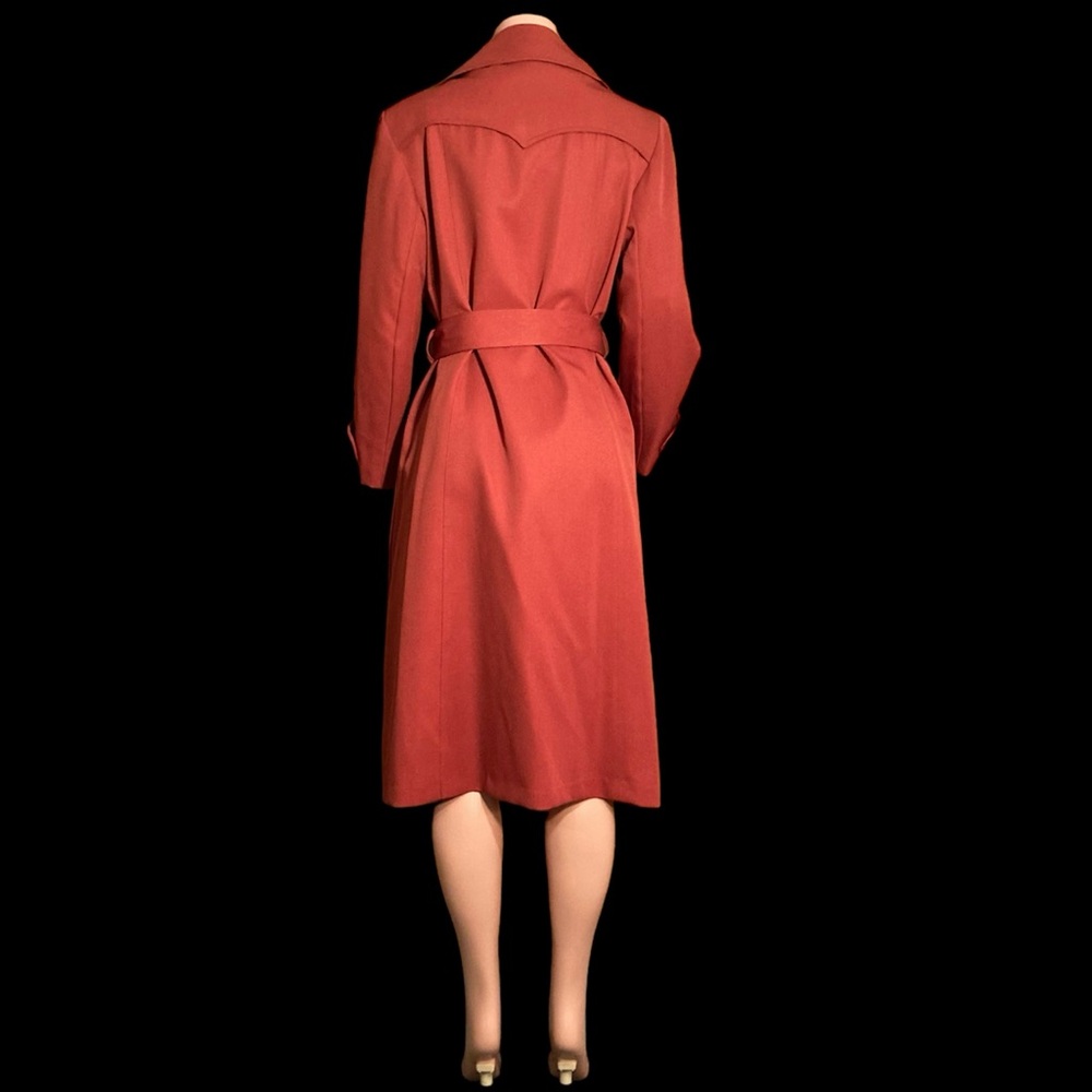NWOT Vintage 70s Unbranded Trench Coat Removable Lining - Picture 3 of 13